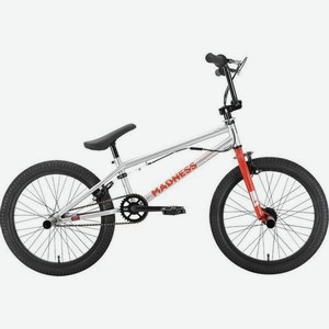 Велосипед STARK Madness BMX 2 (2022), BMX (взрослый), рама 9 , колеса 20 , серый/красный, 12.5кг [hq-0005127]