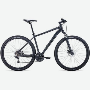 Велосипед FORWARD Apache 29 2.0 (2021), горный (взрослый), рама 17 , колеса 29 , черный матовый/черный, 14.44кг [rbkw1m69q003]