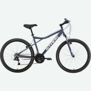 Велосипед STARK Slash V (2022), горный (взрослый), рама 16 , колеса 26 , серый/голубой, 15.9кг [hq-0005269]