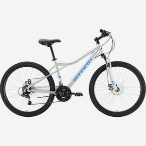 Велосипед STARK Slash 26.2 D (2021), горный (взрослый), рама 16 , колеса 26 , серый/синий, 15.9кг [hd00000114]