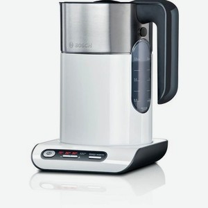 Чайник электрический Bosch TWK8611P, 2400Вт, белый и серебристый