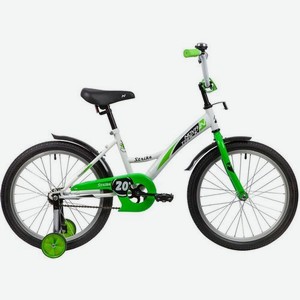 Велосипед NOVATRACK Strike (2020), горный (подростковый), колеса 20 , белый/зеленый, 12.7кг [203strike.wtg20]