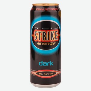 Слабоалкогольный напиток Ten Strike Dark Россия, 0,45 л