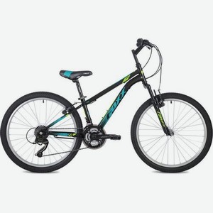 Велосипед FOXX Aztec (2021), горный (подростковый), рама 12 , колеса 24 , черный, 17.8кг [24shv.aztec.12bk2]