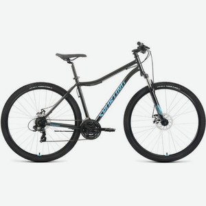 Велосипед FORWARD Sporting 29 2.0 D (2022), горный (взрослый), рама 17 , колеса 29 , черный/бирюзовый, 15.4кг [rbk22fw29901]