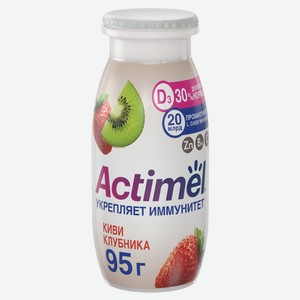 Напиток фруктовый Actimel Клубника-киви 1.5%, 95г Россия