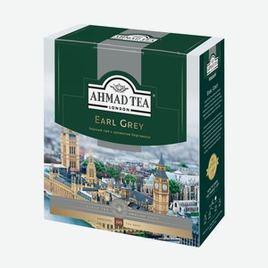 Чай Ahmad Tea Earl Grey черный с бергамотом (2г x 100шт), 200г Россия