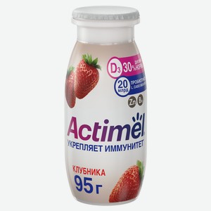Напиток фруктовый Actimel Клубника 1.5%, 95г Россия