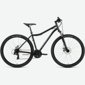 Велосипед FORWARD Sporting 29 2.0 D (2022), горный (взрослый), рама 17 , колеса 29 , черный/темно-серый, 15.4кг [rbk22fw29900]
