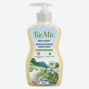 Мыло жидкое для рук BioMio Чайное дерево антибактериальное гипоаллергенное с дозатором, 300 мл