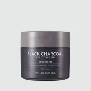 Тонер-диски для лица NATURE REPUBLIC Natural Made Black Charcoal Pore Toner Pad 120 гр