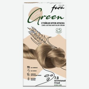 Крем-краска стойкая для волос Fara Eco Line Green 7.0 натуральный русый