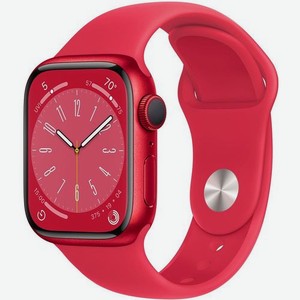 Смарт-часы Apple Watch Series 8 А2770, 41мм, красный / красный [mnuh3ll/a]