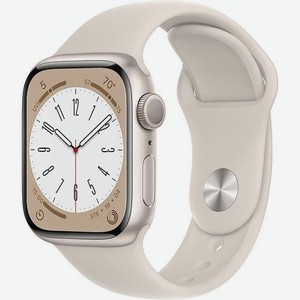 Смарт-часы Apple Watch Series 8 А2770, 41мм, сияющая звезда / сияющая звезда [mnu93ll/a]