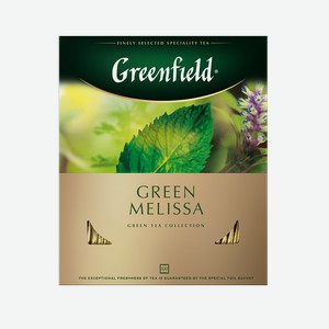 Чай Greenfield Green Melissa зеленый (1.5г х 100шт), 150г Россия