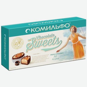 Набор конфет Комильфо шоколадные Миндаль и крем-карамель, 116 г