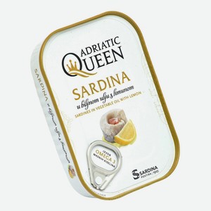 Сардина Adriatic Queen кусочки в масле с лимоном 105 г