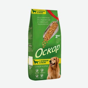 Сухой корм для собак средних пород «Оскар» ягненок с рисом, 12 кг