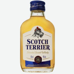 Виски <Скотч Терьер> шотландский купажированный кр40% об 0.1л ст/б Россия