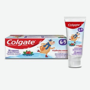 Детская зубная паста Colgate с фторидом Клубника-мята, 6-9 лет, 60 мл