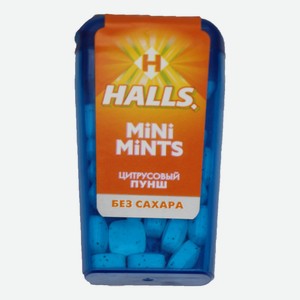 Драже Halls Mini Mints Цитрусовый пунш без сахара 12,5 г