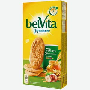 Печенье BelVita Утреннее витаминизированное с фундуком и медом 225г