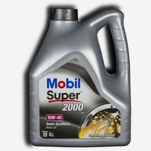 Моторное масло MOBIL Super 2000 x1, 10W-40, 4л, полусинтетическое [150548]