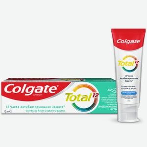 Зубная паста Colgate Total 12 Профессиональная Чистка с специальным ингредиентом для гладких и блестящих зубов, 75мл Китай