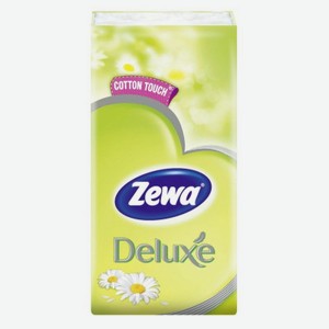 Бумажные платочки Zewa Deluxe ромашка трехслойные, 10 шт.