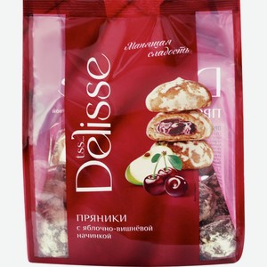 Пряники DELISSE с яблочно-вишневой начинкой, Россия, 300 г