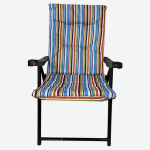 Кресло складное туристическое мягкое разноцветное, 59x54x90 см