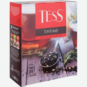 Чай чёрный Tess Thyme с ароматом Лимона и чабреца, 100×1,5 г