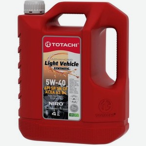 Моторное масло TOTACHI Niro Lv Synthetic Api, 5W-40, 4л, синтетическое [19804]
