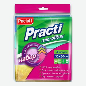 Салфетки Paclan универсальная микрофибра 4 шт