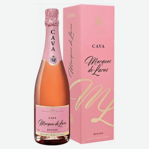 Игристое вино Cava Marques de Lares розовое брют Испания, 0,75 л