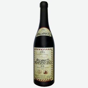 Вино Tombacco Aglianico del Beneventano красное полусухое, 0.75л Италия