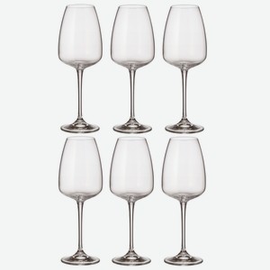 Набор бокалов для белого вина Crystalite Bohemia Ancer alizee, 440мл х 6шт Чехия