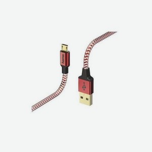 Кабель Hama 00178288 micro USB B (m) USB A(m) 1.5м красный