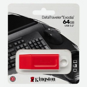 Флеш-диск Kingston DataTraveler Exodia 64GB KC-U2G64-7GR Red