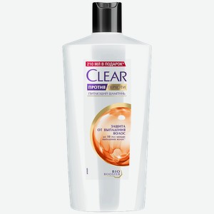 Шампунь для волос CLEAR® женский против перхоти, защита от выпадения, 610мл