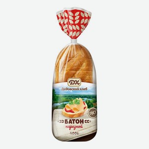 Батон Дедовский хлеб Нарезной нарезанный 400 г