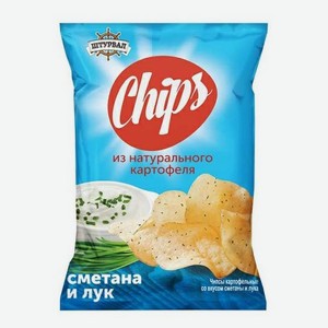 Чипсы со вкусом сметаны и лука Chips 70г