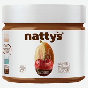 Паста ореховая Nattys Dark Cherry с какао и мёдом, 325 г