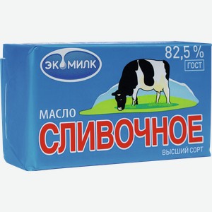 Масло сливочное ЭКОМИЛК 82.5%, 0.38кг