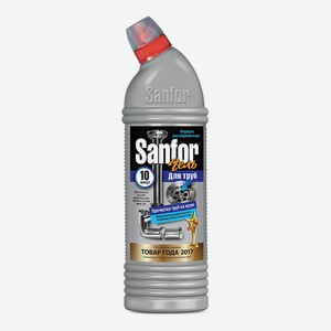 Чистящее средство Sanfor Антижир, от засоров в трубах, гель, флакон, 750 мл