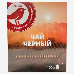 Чай черный АШАН Красная птица в пакетиках, 100х2 г