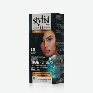 Стойкая крем - краска для волос Stylist Color Pro 1.0 , Глубокий черный , 120мл