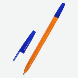 Ручка шариковая CALLIGRATA синяя с оранжевым корпусом, диаметр пишущего узла 0,7 мм