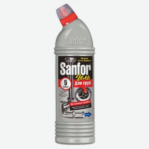 Средство Sanfor для прочистки труб, гель, 1 л