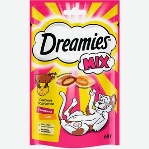 Лакомство для кошек Dreamies С говядиной и Сыром Микс говядина сыр 60г